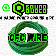 Soundqubed 8 Gauge OFC Power Ground Wire 8 gauge audio wire GREEN 5FT - 45FT picture