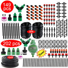 164ft Drip Irrigation System Garden Plant Self Watering Hose Micro Sprinkler Kit picture