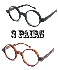 2 Pair Combo READERS Lightweight Round JOHN LENNON VINTAGE Style READING GLASSES picture