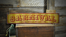 Carnival, Custom Beach Boardwalk - Rustic Distressed Wood Sign picture