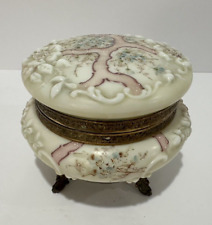 Wavecrest Dresser Jewelry Box with Hinged Lid and Ormolu Footed Base 5.5