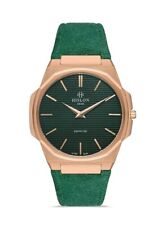 Hislon Men's Watch Ultra Slim Sapphire Glass New Collection Green picture