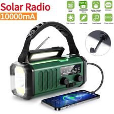 10000mAh Hand Crank Emergency Solar Weather Radio Power Bank Charger Flash Light picture