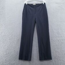 Talbots Womens Italian Fabric Dress Pants 14 Blue Black Houndstooth Straight NEW picture