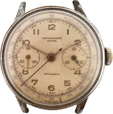 Vintage 36mm Chronograph Suisse Men's Mechanical Wristwatch Landeron 248 Chrome picture