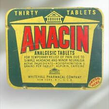 VINTAGE Anacin Analgesic Tablets 30 Count Tin EMPTY picture