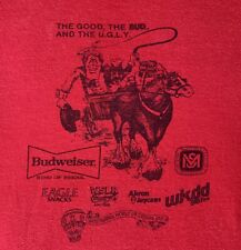 Rare 80s Vintage Budweiser Clydesdale The Good, The Bud And The Ugly Event Shirt picture