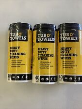(3) 40ct Tub O' Towels Heavy Duty Cleaning Wipes 7
