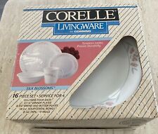 Corelle Silk Blossoms 16 pc Set Complete Set Livingware Corning  NOS VTG picture