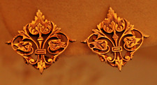 Early 1920s Unusual Ornate GF Screw Back / Clip Earrings picture