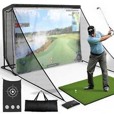 10x7Ft Golf Driving Net Training Aids Practice Steel Frame with Simulator Cloth picture