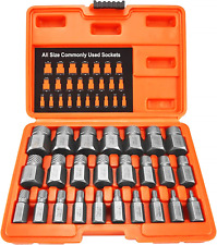 25-Piece Easy Out Screws Bolt Extractor Socket Set Hex Head Rounded Bolt Remover picture