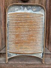 Vintage primitive washboard old hand washing board metal laundry picture