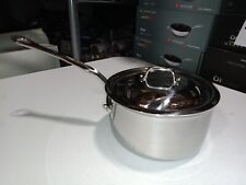 Mauviel M'Cook 2.6mm Sauce Pan With Lid & Cast Stainless Steel Handles, 1.8-Qt picture
