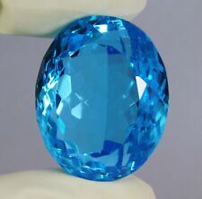 Certified 104.15 Ct Natural Sky Blue Aquamarine Oval Cut Loose Gemstone picture