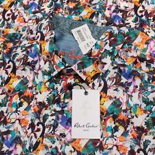 Robert Graham NWT Como Casual Button Down Shirt Size M in White/Multi Pattern picture