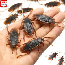 Prank Cockroaches Realistic Cock Roach Rubber Fake Creepy Bugs Gag Toy Joke 40pc picture