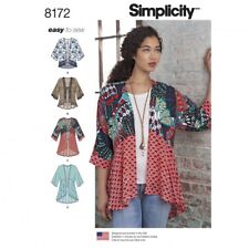 Simplicity Ladies Easy Sewing Pattern 8172 Kimono Tops with Length, Fabric ... picture