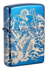 Zippo Atlantis Design High Polish Blue Windproof Lighter, 48787 picture