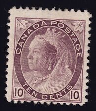 Canada Scott 83 Mint HR OG gum dist 1902 10c Brown Violet Lot AB7018 bhmstamps picture