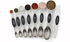 Magnetic Dual Sided Measuring Spoons with Leveler Set of 8-3 Colors To Pick From picture