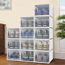 TAUS 12PCS Plastic Shoe Box Sneaker Cases Storage Organizer Container M XL picture