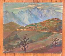 Antique Oil Landscape Painting picture