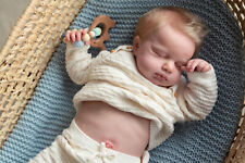 19In Real Reborn Sleeping Baby Dolls Lifelike Newborn Body Vinyl Silicone Doll picture