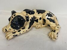 Italian Regency Ceramic Laying Down Dog Dalmation Figurine 12