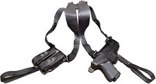 Horizontal Leather Shoulder Holster Fits GLOCK 17 19 22 23 31 32 34 35 picture