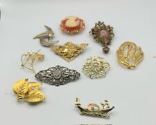 Vintage Lot pf 10 Unique and Beautiful Brooches picture