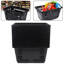 12PCS Handheld Shopping Baskets Shopping Totes Black Plastic Handles Design picture