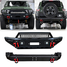Vijay Front/Rear Bumper W/Winch Plate&LED Lights For 2007-2014 Toyota FJ Cruiser picture
