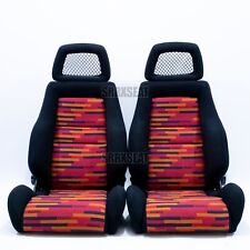 【1 PAIR】AUTHENTIC RECARO LSC RED SCATTERING Very Good Condition 【US Location】 picture