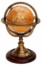 Vintage Brass Armillary Tabletop Marine Sphere World Globe Nautical Decor Globe picture