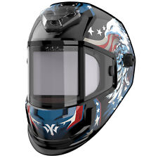 Panoramic View Auto Darkening Welding Helmet,True Color 6 Arc Sensor Welder Mask picture