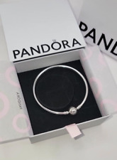 New Pandora Moments Embossed Ball Clasp Bangle Bracelet box or pouch 7.5