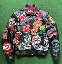 Vintage Rare Jeff Hamilton NBA Team All Leather Jacket Size 2XL WOW picture