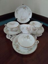 4 Early Theodore Haviland Limoges France Coffee Tea Cups Saucers Schleiger 1043 picture