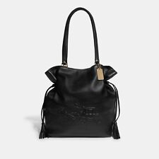 NWT Coach CA200 Leather Tote Bag Black Andy Double Handles picture