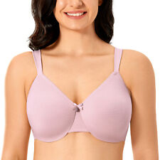 DELIMIRA Women's Minimizer Bra Plus Size Full coverage Unlined Support Underwire picture