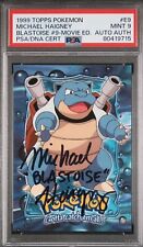 [POP 1] 1999 Topps Pokémon Movie - Blastoise #E9 - Michael Haigney Auto - PSA 9 picture