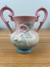 Hull USA Art Pottery Sugar / Vase Numbered 74 Double Handled Blue To Pink Fade picture