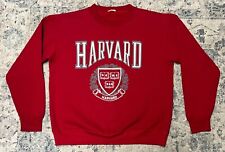 Vintage Harvard University Sweatshirt Crew Neck Mens Size Large Burgundy picture