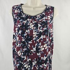 Simply Vera Verawang Women Top Blouse Size PXL Pettie Sleeveless Floral Stretch picture