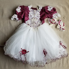 Vintage cottagecore lacy holiday girl's dress sz 3 picture