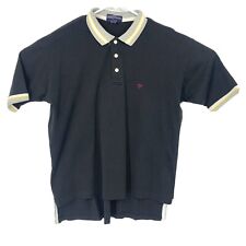 Vintage Georges Marciano Mens Polo Shirt Black Gray Yellow Large Hong Kong picture