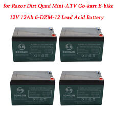 4pcs 6-DZM-12 12V 12Ah Battery for ATV Quad Moped Taotao Scooter Go Kart Golf US picture