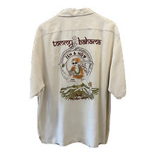 TOMMY BAHAMA Button-Down ‘Zen and Now’ Embroidered 100% Silk Men’s Size Medium picture