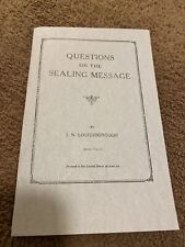 questions on the Sealing Message Present Truth picture